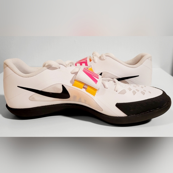 Nike Zoom Rival SD 2 Track Throwing Shoes Men 10.5 White/Black H-Pink 685134-102 - Picture 5 of 11